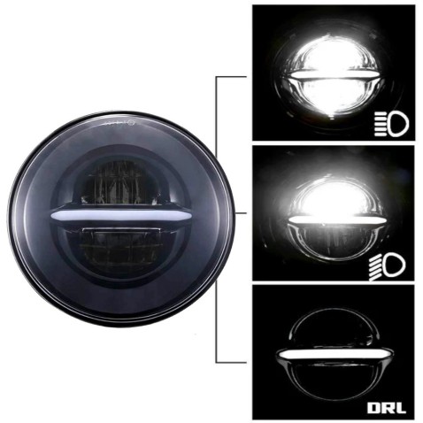 FARO LED 5.75- Pollici Moto HARLEY Scooter 6000k Alta Potenza con DRL