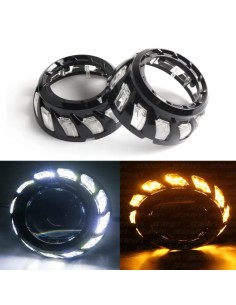 Coppia Cover 3 Pollici Bianco Giallo Angel Revolving Shrouds Copertura Lenticolare