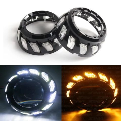 Coppia Cover 3 Pollici Bianco Giallo Angel Revolving Shrouds Copertura Lenticolare