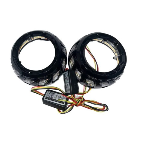 Coppia Cover 3 Pollici Bianco Giallo Angel Revolving Shrouds Copertura Lenticolare