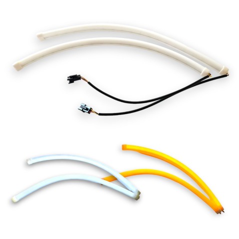 Drl Flessibile Flex Tube Bianco Ambra 60Cm