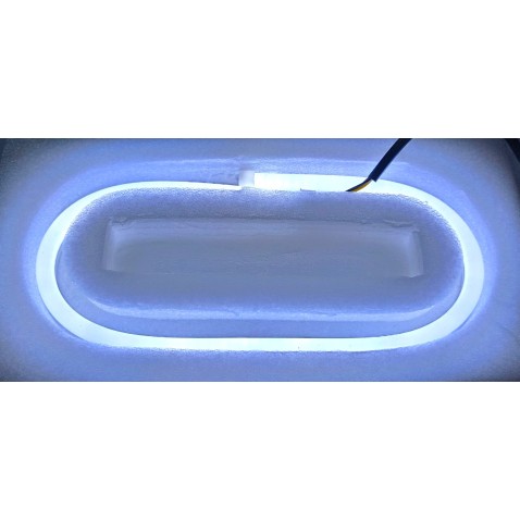 Drl Flessibile Fast Sequenziale Bianco Ambra Flex Tube 60cm