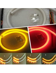 Drl Flessibile Sequenziale Rosso/Ambra Flex Tube 60 Cm