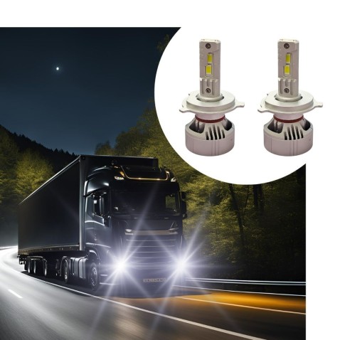 Lampade Kit LED H4 24V Camion 55W 6000K
