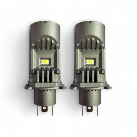 Kit Proiettore Mini H4 Bi-Led + Laser Lenticolare 55W All In One