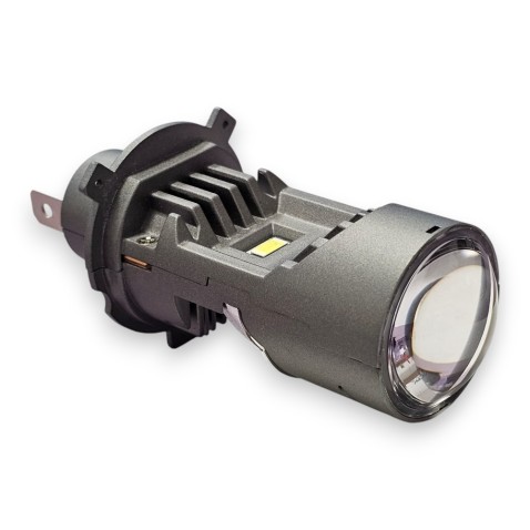 Kit Proiettore Mini H4 Bi-Led + Laser Lenticolare 55W All In One