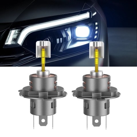 Lampade Led H4 6000k CORTE Canbus Stessa Misura Originale REVOLUTION