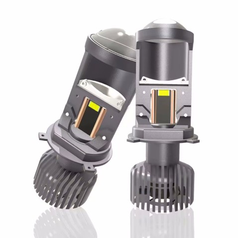 Mini Lenticolare H4 80W Alta Potenza 6000K Radius LENS Doppio Copper Pipe