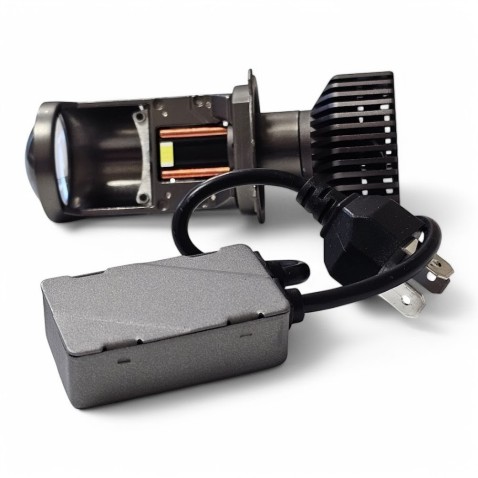 Mini Lenticolare H4 130W Alta Potenza 6000K Radius LENS Doppio Copper Pipe