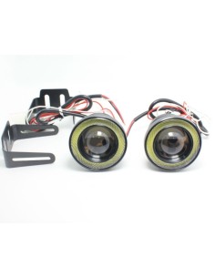 Faro Led 6000k Fendinebbia con Angel Bianco 3- kit DX e SX 75mm