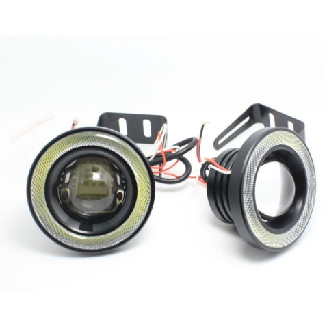 Faro Led 6000k Fendinebbia con Angel Bianco 2,5- kit DX e SX 65mm