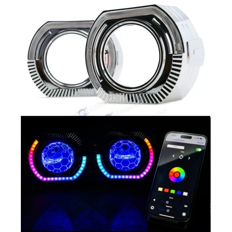 COVER-BMW STYLE Per 2,5 Pollici RGB Magic Effetti Switchback Shrouds