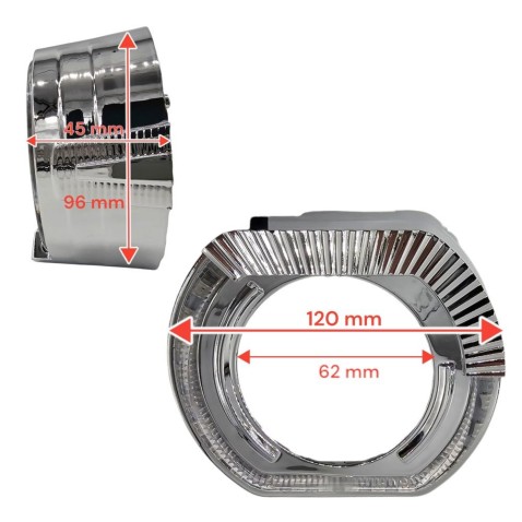 COVER-BMW STYLE Per 2,5 Pollici RGB Magic Effetti Switchback Shrouds