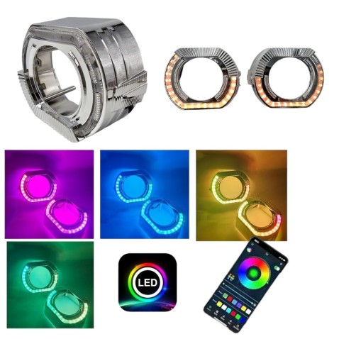 COVER-BMW STYLE Per 2,5 Pollici RGB Magic Effetti Switchback Shrouds