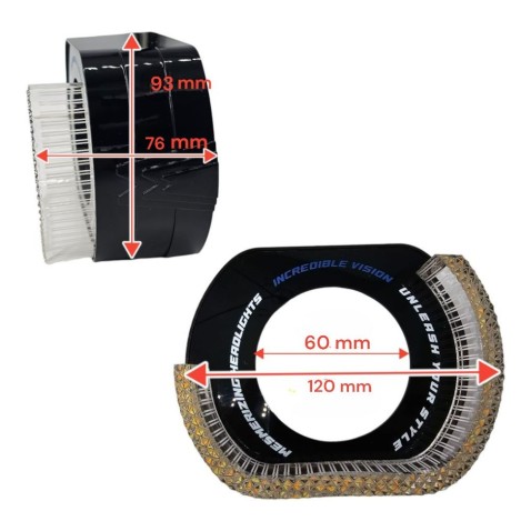 Cover Crystal 5D L-SHAPE VELO RGB Per 2,5 Pollici Con Freccia Switchback shrouds