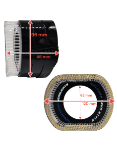 Cover Crystal 5D VELO O-SHAPE RGB Per 2,5 Pollici Con Freccia Switchback shrouds 2