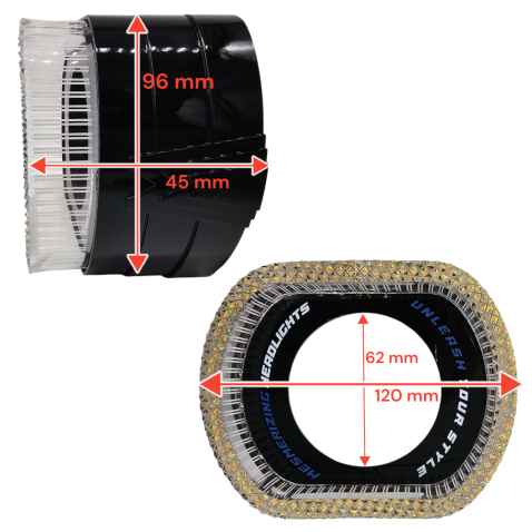 Cover Crystal 5D VELO O-SHAPE RGB Per 3 Pollici Con Freccia Switchback shrouds