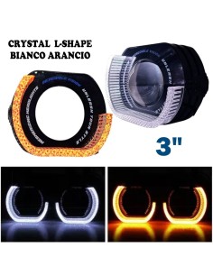 Cover Crystal 5D VELO L-SHAPE Bianco Arancio Per 3 Pollici Con Freccia Welcome Switchback shrouds