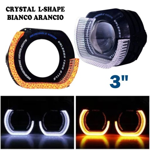 Cover Crystal 5D VELO L-SHAPE Bianco Arancio Per 3 Pollici Con Freccia Welcome Switchback shrouds