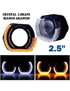 Cover Crystal 5D VELO L-SHAPE Bianco Arancio Per 2,5 Pollici Con Freccia Welcome Switchback shrouds