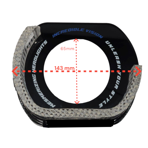 Cover Crystal 5D VELO L-SHAPE Bianco Arancio Per 2,5 Pollici Con Freccia Welcome Switchback shrouds