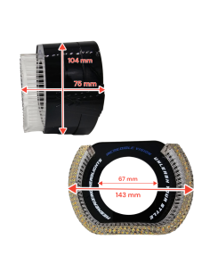 Cover Crystal 5D VELO U-SHAPE Bianco Arancio Per 3 Pollici Con Freccia Welcome Switchback shrouds 2