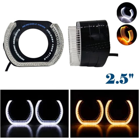 Cover Crystal 5D VELO U-SHAPE Bianco Arancio Per 2.5- Pollici Con Freccia Welcome Switchback shrouds