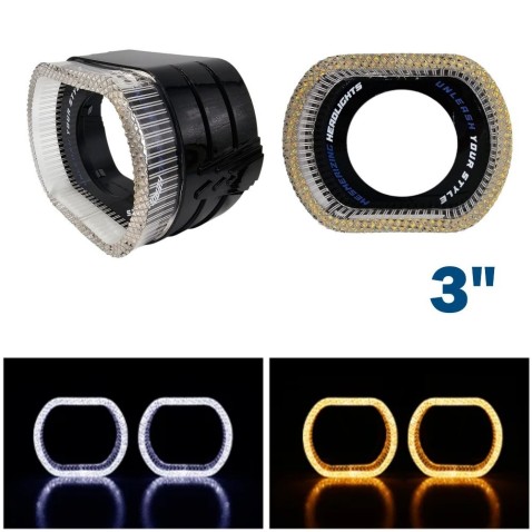 Cover Crystal 5D VELO O-SHAPE Bianco Arancio Per 3 Pollici Con Freccia Welcome Switchback shrouds