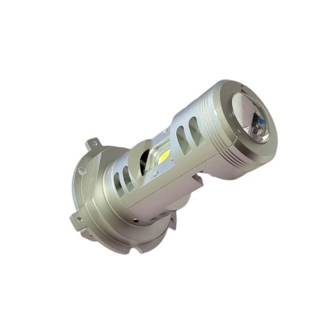 Coppia Mini Lente H4 BI-LED 6000k 30W con Doppia Funzione Anabbagliante Abbagliante No Ombre no Accecamento