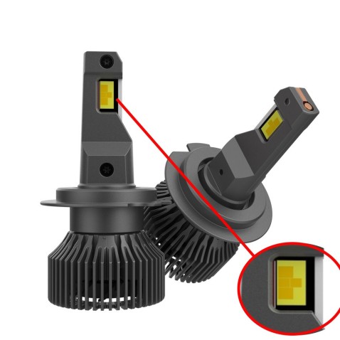 Lampade LED H7 Con Forma Del Chip a T 45W Specifico per Lenticolare no Ombre 6000k Maggiore Profondità T-SHAPE