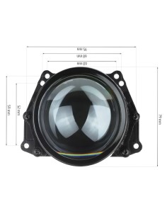 Proiettore Lenticolare 3 Pollici LED Bi-Led 60W Faro 6000k Centralina Integrata 2