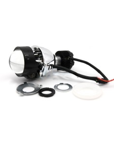 Un Proiettore Lenticolare 2 Pollici Aozoom LED Bi-Led 40w Faro Lente Ultra Compatto Moto Auto