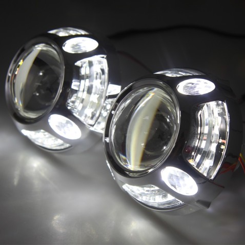 COPPIA COVER PANAMERA BIANCO AMBRA CON ANGEL LED