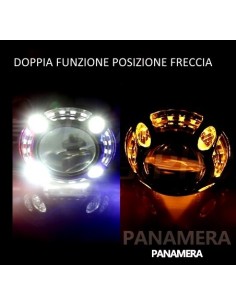 COPPIA COVER PANAMERA BIANCO AMBRA CON ANGEL LED 2