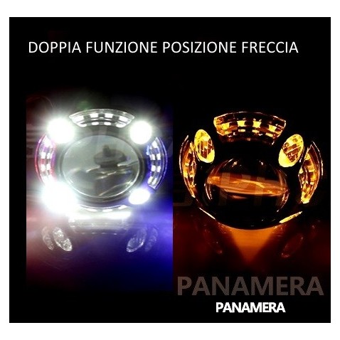 COPPIA COVER PANAMERA BIANCO AMBRA CON ANGEL LED