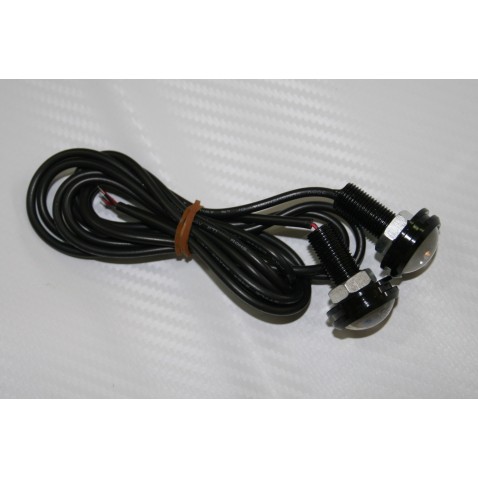 Coppia LED DRL 1,5 W Arancione Alta Potenza con Vite Auto Moto Camion 12v 24v