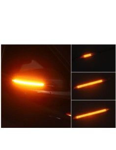 Freccia Sequenziale e DRL Posizione Specchietto Effetto Welcom Mirror Light Dinamica Strip Arancione 2
