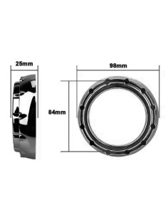 Coppia Cover Nera per Lenticolare 2,5 e 3 Pollici W3010 Retrofit