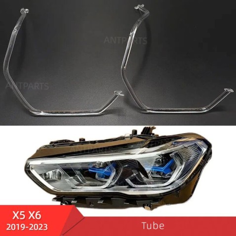 Fibra Ottica Policarbonato Sinistro DRL BMW Serie X5 G05 X6 G06 Ricambio Faro Led Acrylic Tube Guide Strip Light