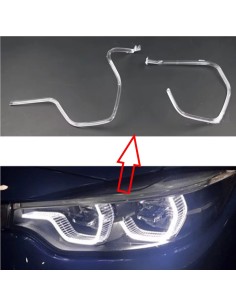 Fibra Ottica Policarbonato Sinistro DRL BMW Serie 4 F32 F36 F80 F83 F83 Ricambio Faro Led Acrylic Tube Guide Strip Light