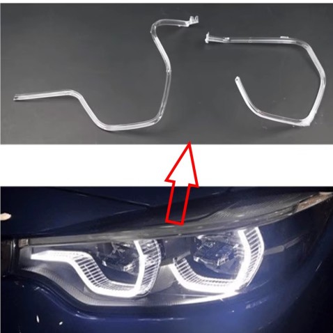 Fibra Ottica Policarbonato Sinistro DRL BMW Serie 4 F32 F36 F80 F83 F83 Ricambio Faro Led Acrylic Tube Guide Strip Light