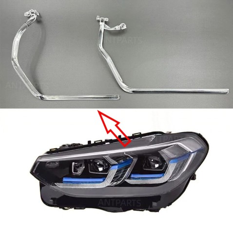 Fibra Ottica Policarbonato Sinistro DRL BMW Serie X3 X4 G02 G08 LCI Ricambio Faro Led Acrylic Tube Guide Strip Light