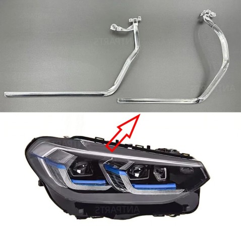 Fibra Ottica Policarbonato Destro DRL BMW Serie X3 X4 G02 G08 LCI Ricambio Faro Led Acrylic Tube Guide Strip Light