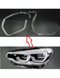Fibra Ottica Policarbonato Sinistro DRL BMW Serie X3 X4 G02 G08 F97 F98 Ricambio Faro Led Acrylic Tube Guide Strip Light