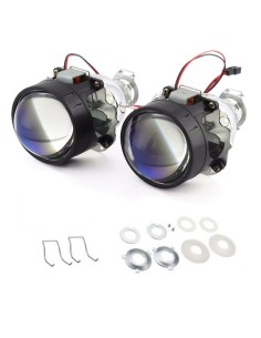 Proiettore Lenticolare Lente Blu Mini H1 2,5 Pollici HID Bi-Xenon H7 H4 Retrofit