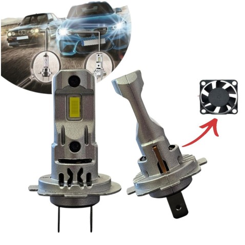 Lampade Led H18 CORTE con VENTOLA 6000K Canbus Stessa Misura Originale REVOLUTION