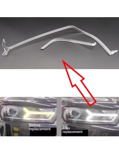 Fibra Ottica Policarbonato DRL Destro Audi Q7 4M0941044C Ricambio Faro Xenon Led Acrylic Tube Guide Strip Light