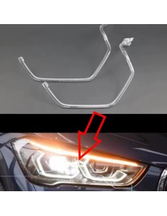 Fibra Ottica Policarbonato Destro DRL BMW Serie X1 F48 F49 LCI Ricambio Faro Led Acrylic Tube Guide Strip Light