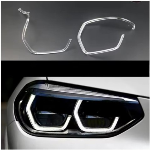 Fibra Ottica Policarbonato Destro DRL BMW Serie iX3 G08 Ricambio Faro Led Acrylic Tube Guide Strip Light