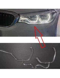 Fibra Ottica Policarbonato Sinistro DRL BMW Serie 5 G30 G38 Ricambio Faro Led Acrylic Tube Guide Strip Light